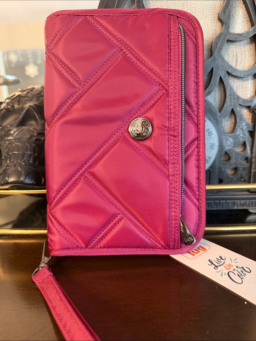 Lug Zeppelin 2 Raspberry Wristlet Wallet